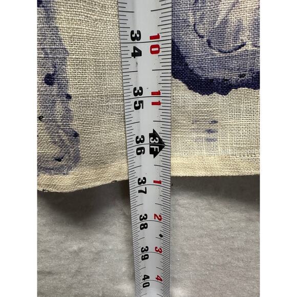 Vtg Positive Attitude 100% Linen Sleeveless Shift Dress Floral Botanical Print M - Picture 6 of 10